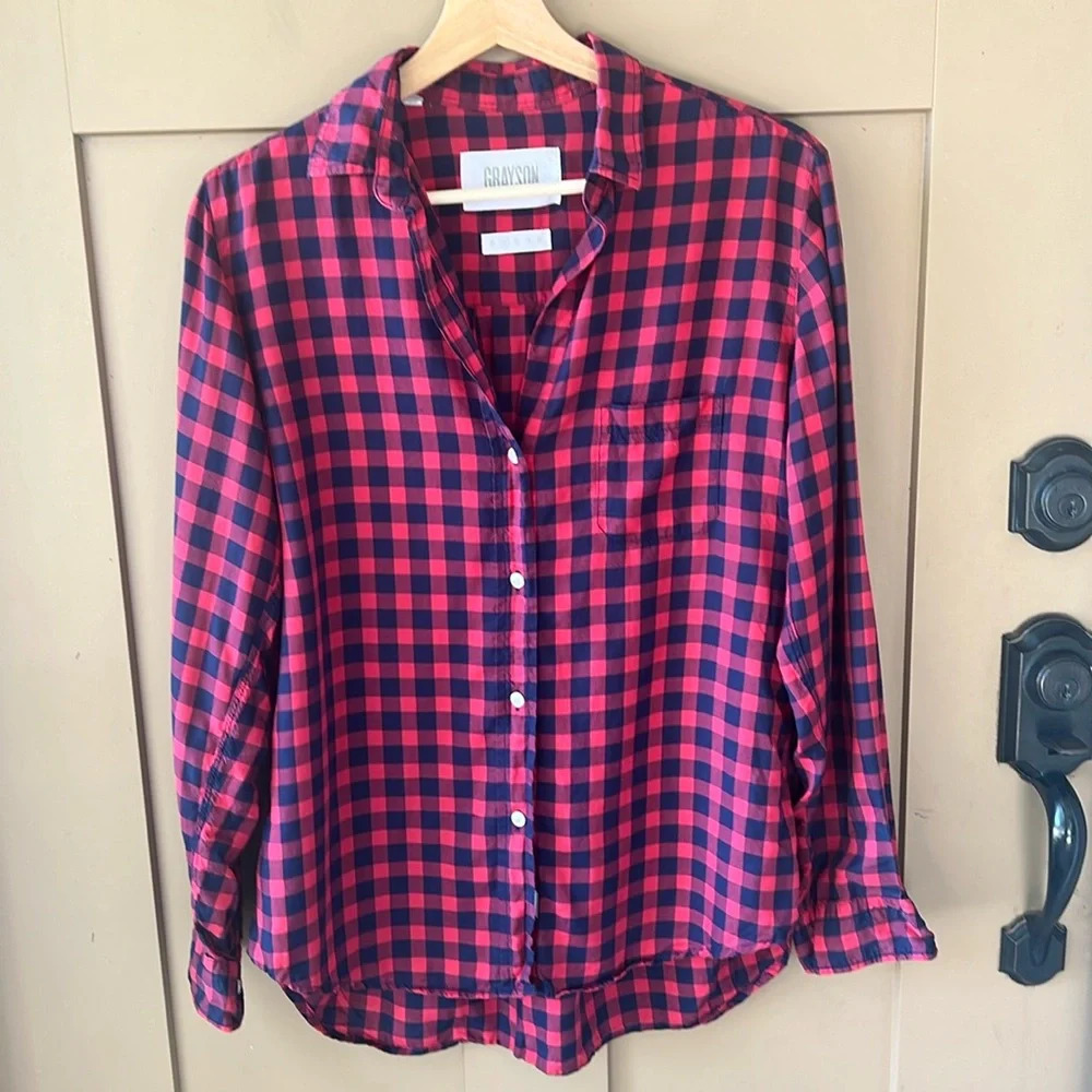 Grayson The Hero Checked Button Down Top Size 1=S… - image 2